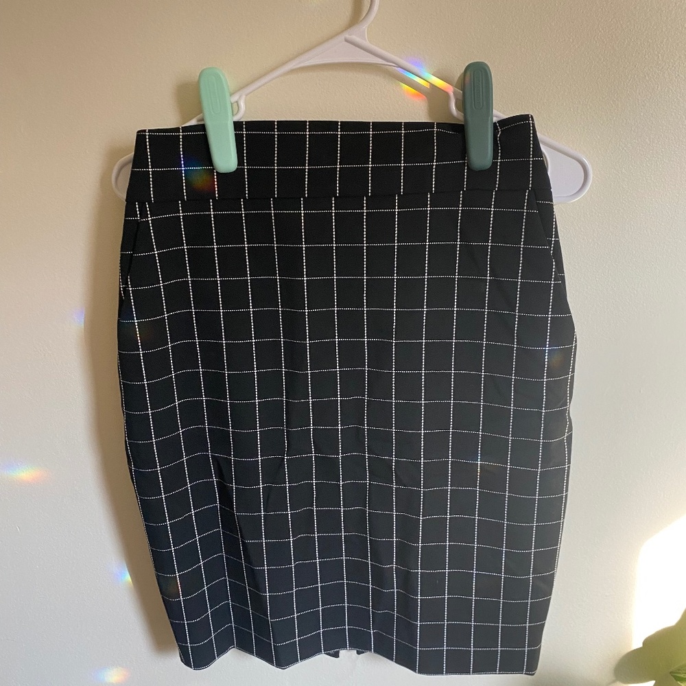 Express Grid Pencil Shirt